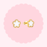 Clover Studs White
