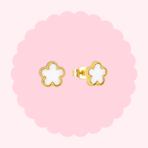 Clover Studs White