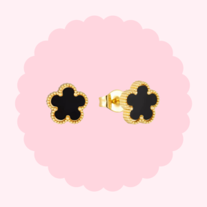 Clover Studs Black