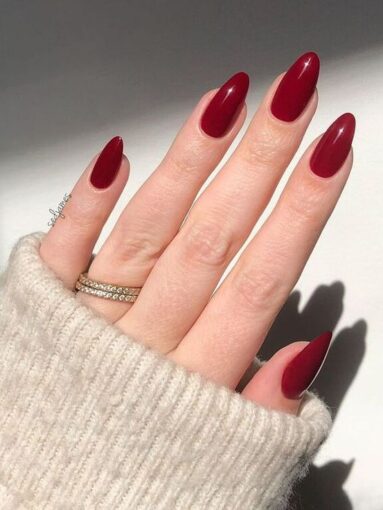 Paint the Town Red with These Red Wedding Nails Inspired by the Red Nail Theory