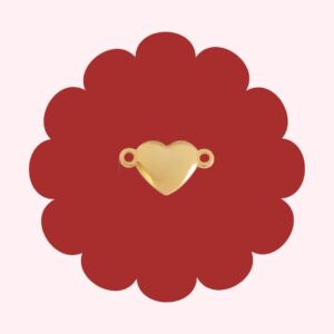 Heart Connector Charm Gold