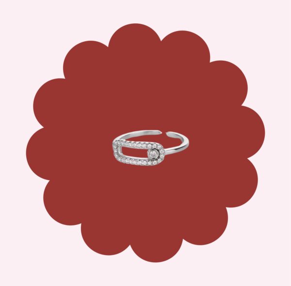 Paperclip Pavè Ring