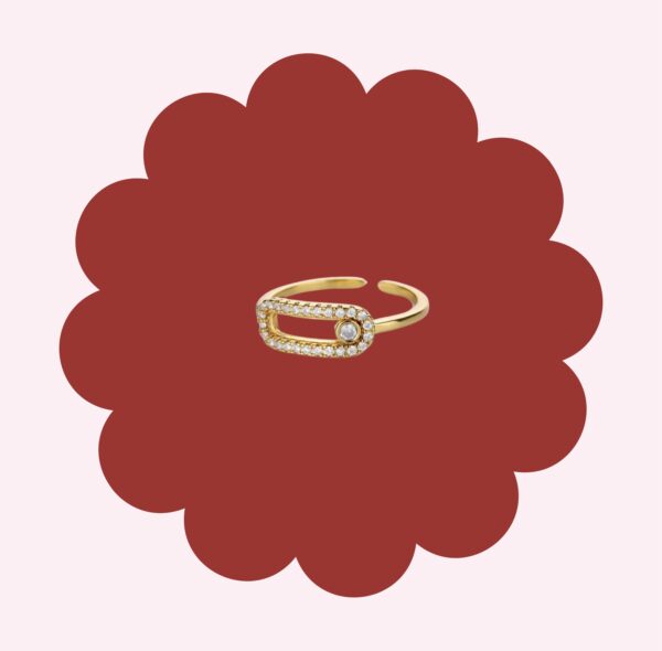 Paperclip Pavè Ring