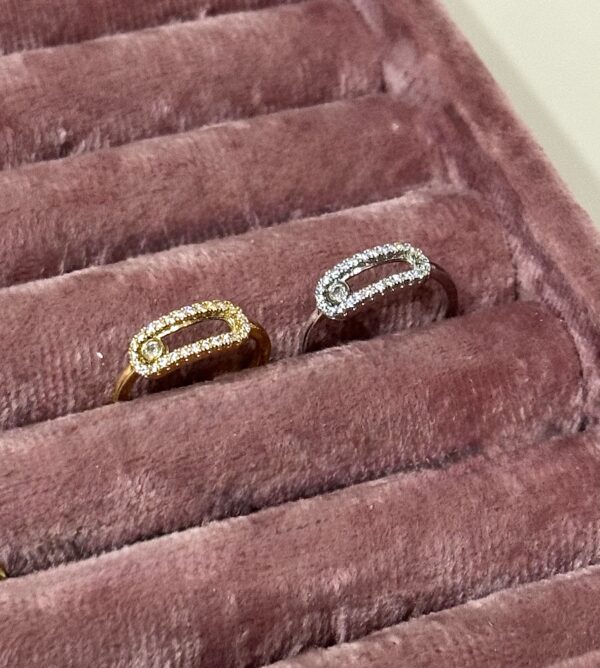Paperclip Pavè Ring
