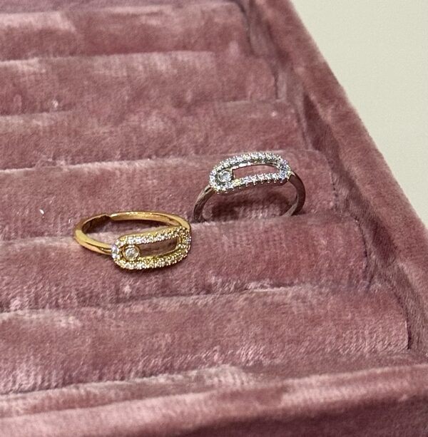 Paperclip Pavè Ring