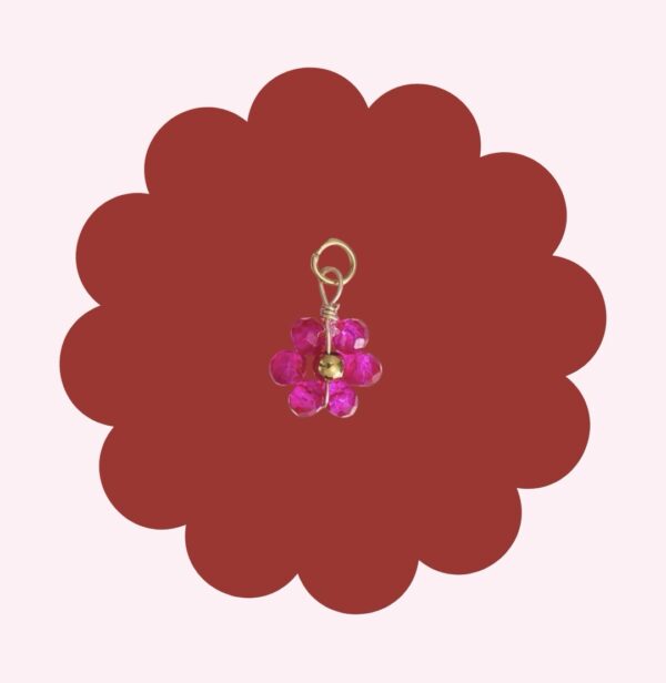 Crystal Flower Charm