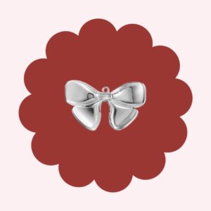 Bow Charm Silver (For Necklace)