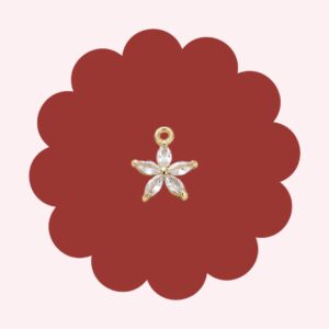 Crystal Flower Charm
