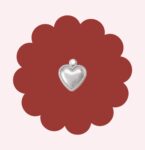 Chunky Heart Charm Silver